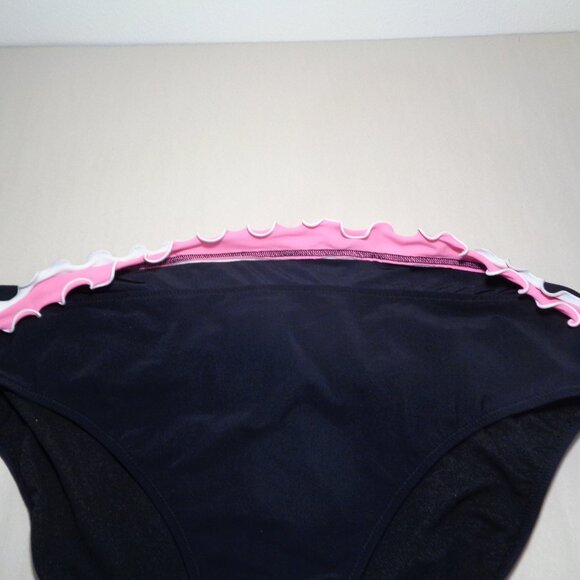 Profile by Gottex by  Size 16 / RUFFLE BANDED  / Black / New Bikini Bottom - Picture 9 of 16